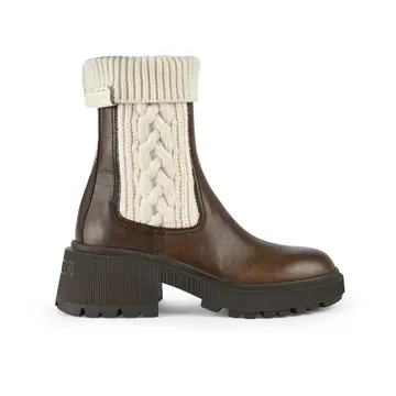 ジミーチュウ ニット×レザーブーツ「タミア フラット」