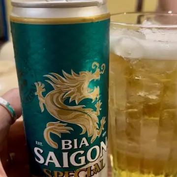 サイゴンビール　ベトナムビールは氷入ってます