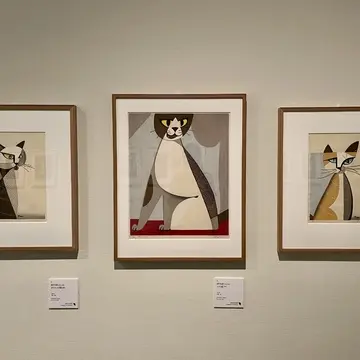 写真ＯＫの展示は世田谷美術館貯蔵の
版画家・稲垣知雄さんの作品🐈‍⬛