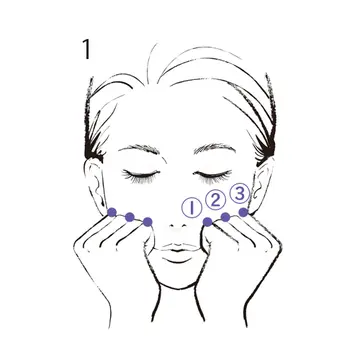 頰骨の下の筋肉をほぐす