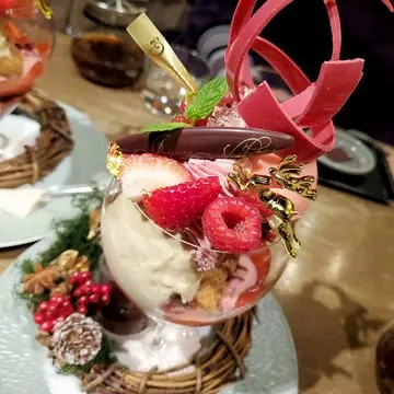 とても華やかなX'masのパフェ♪