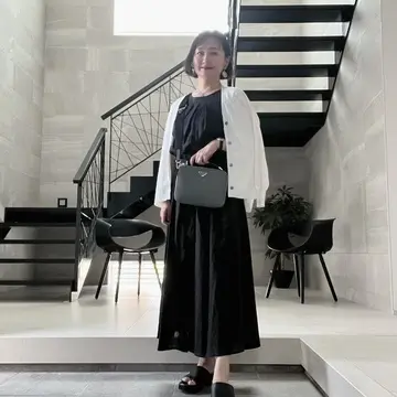 ブラックリネンワンピース