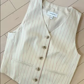 ピンストライプ　ジレ