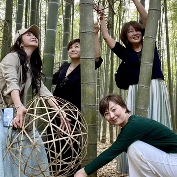 竹細工重そうな顔　そしてレシーブしてる人も