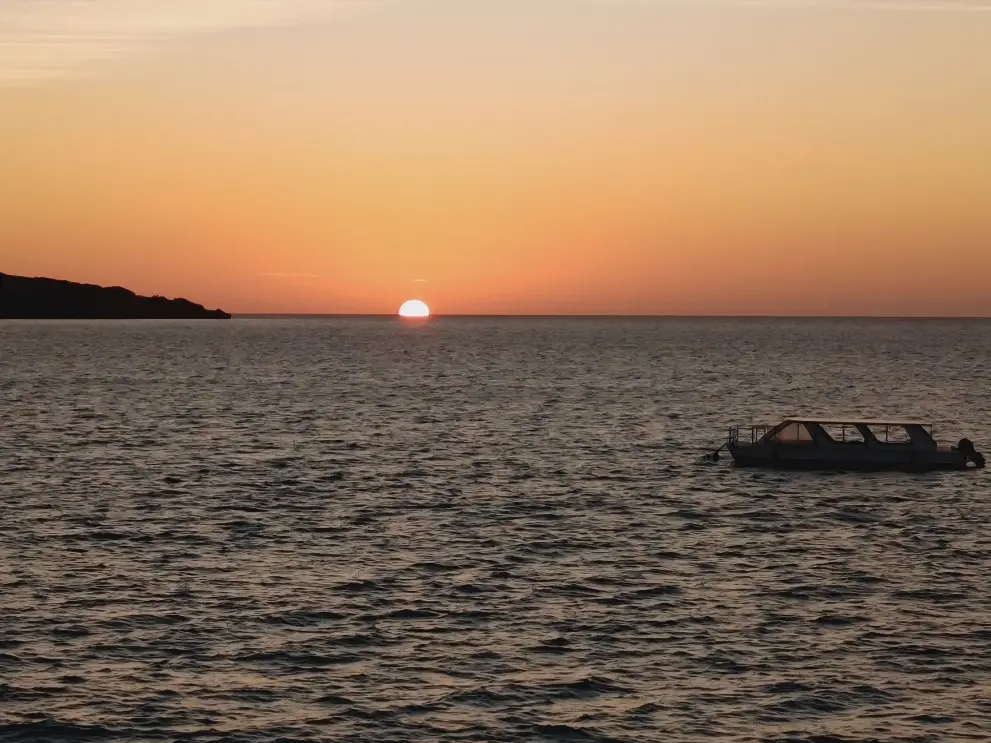 ホテルから見た夕日がキレイ！