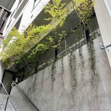 入り口がどこか分からないマンションの2Fにあります