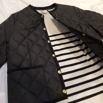 Traditional Weatherwearのノーカラーキルティングブルゾン