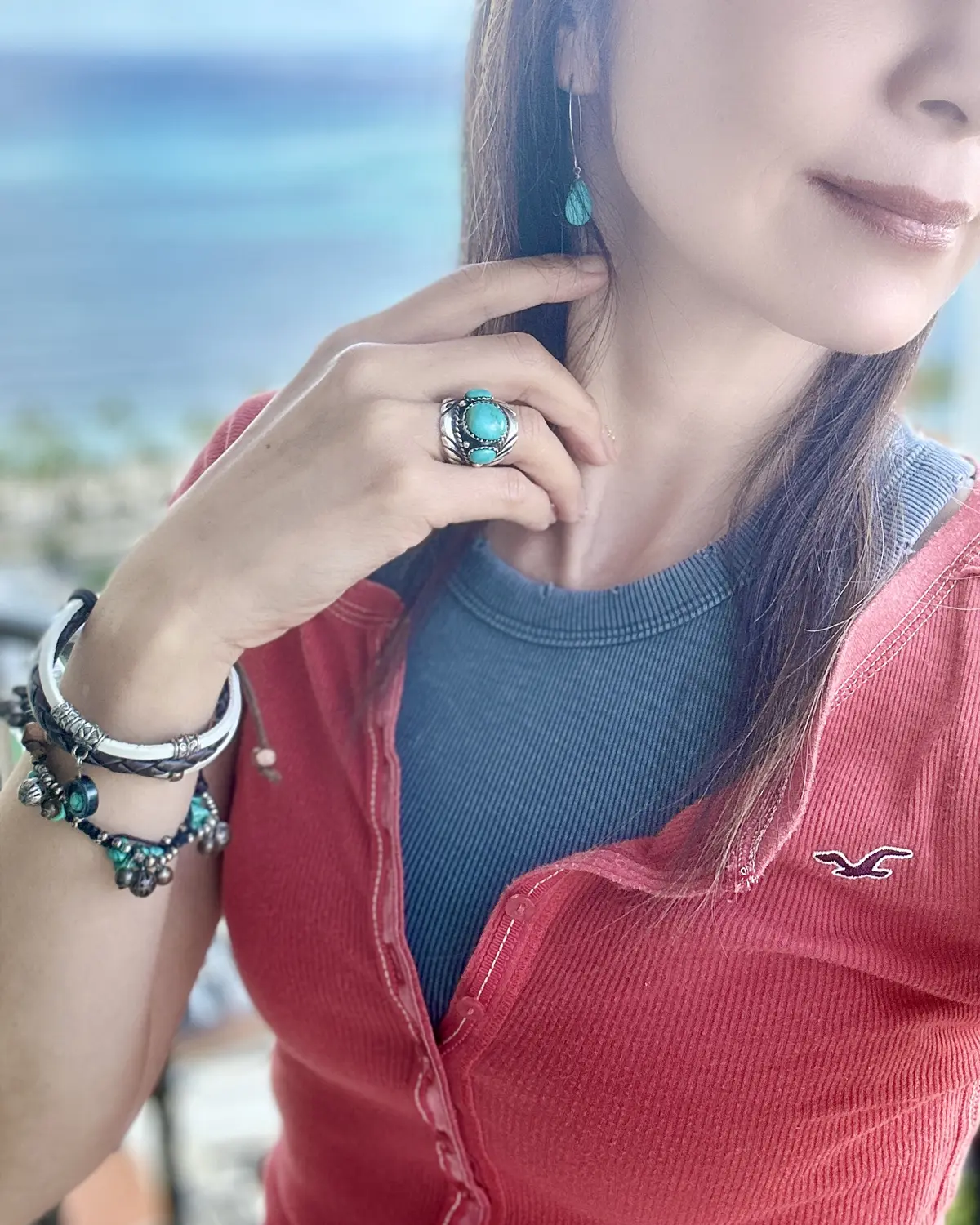 ターコイズは旅行の時に必ず身につけます