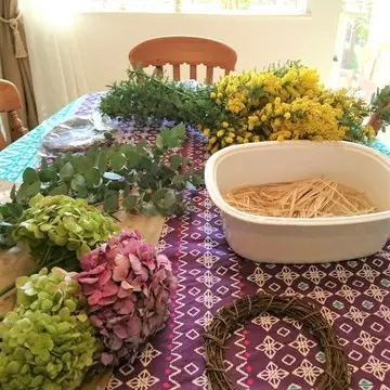 ワークショップのテーブル