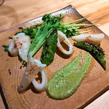 烏賊を軽く焼いて