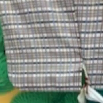 太郎冠者衣装　翁格子白毛抜口着付