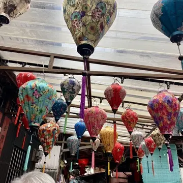 マレーシアペナン島の水上集落のエリア（Chew Jetty）