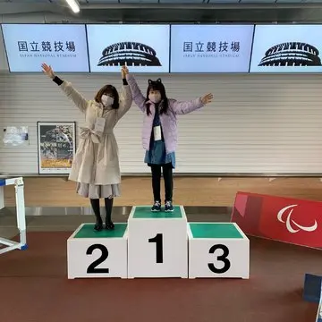 国立競技場表彰台