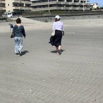 由比ヶ浜海岸　集英社「エクラ」公式ブロガー　菜穂子　みっきー