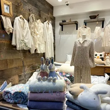 韓国発祥の肌触りの良い布「イブル」を使った商品がたくさん。