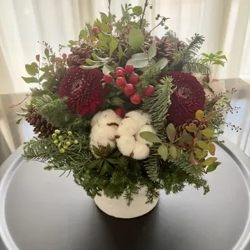 クリスマスアレンジメントフラワー
