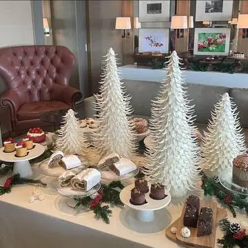 パーク ハイアット 東京のクリスマスケーキ試食会場のデコレーション