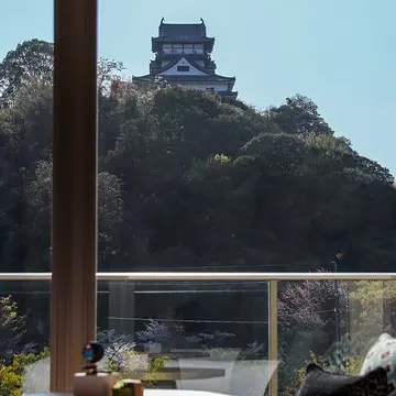 客室からの犬山城