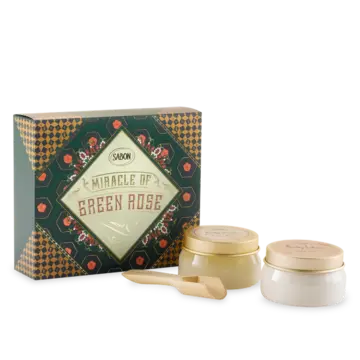 クリスマスシーズン、サボンのおすすめは『グリーン・ローズ』のスクラブとローションのボディケアのセット