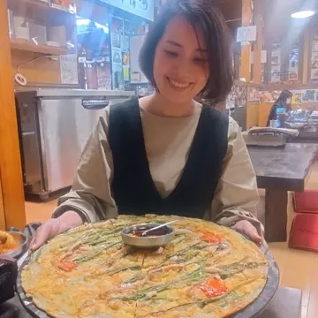 新大久保の韓国料理店、松屋、ランチ、海鮮チヂミ