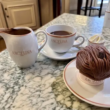 ホットチョコとモンブラン