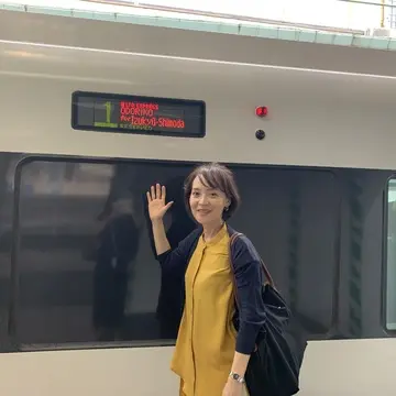 踊り子前で撮影