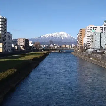 北上川と岩手山
