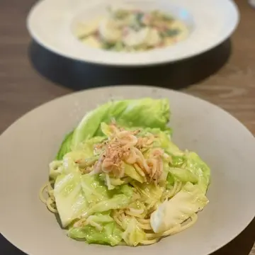 ai´s恵比寿 春のパスタ 春キャベツと桜えびのペペロンチーノ