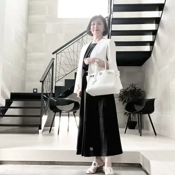 リネンワンピース　エルメスバーキン
