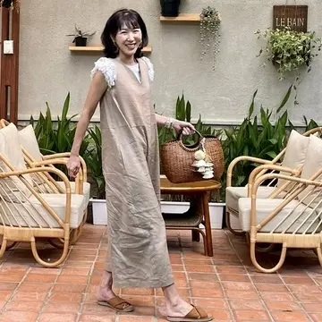 カゴバッグコーデ