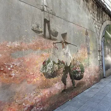 ベトナム　ハノイ　フンフン壁画通り　アート