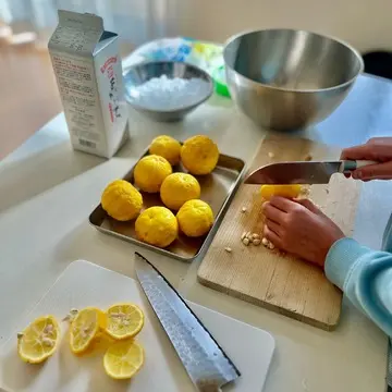 柚子酒の仕込み