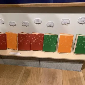 子供が手に取れるように低い位置に配置されている児童書