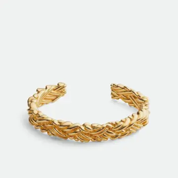 ボッテガ・ヴェネタ　イントレチャート　ブレスレット　ゴールド　