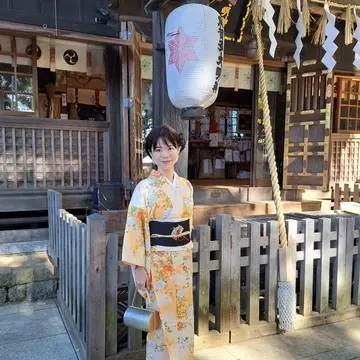 本殿にお参りの後に。