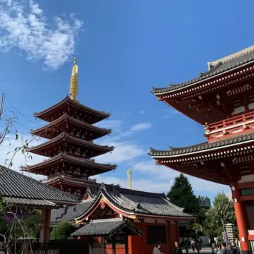 金龍山浅草寺　五重塔と宝蔵門(仁王門)