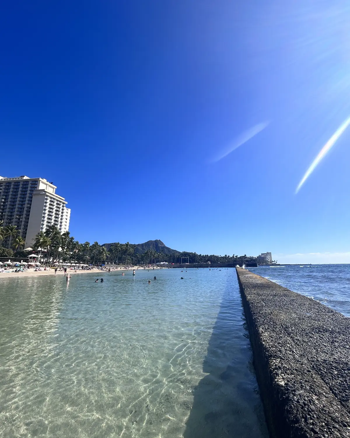 ダイヤモンドヘッドが綺麗に見えました