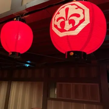 平成中村座劇場内　提灯