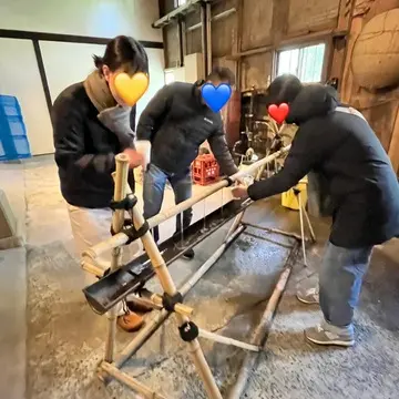 実際にお酒に使用している蔵の（仕込み水）も試飲させて頂きました。