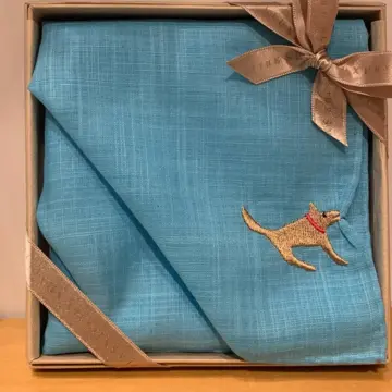 犬刺繍　ハンカチ