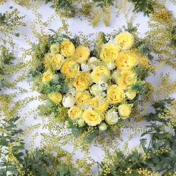 ミモザのアレンジメント　ミモザのコンポジション