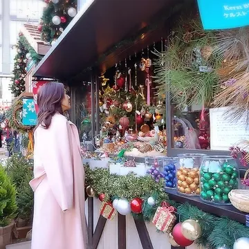 麻布台ヒルズ、バルコニーバイシクス、Balconyby6th、ランチ、忘年会、40代ファッション、ZARAワンピース、クリスマスマーケット