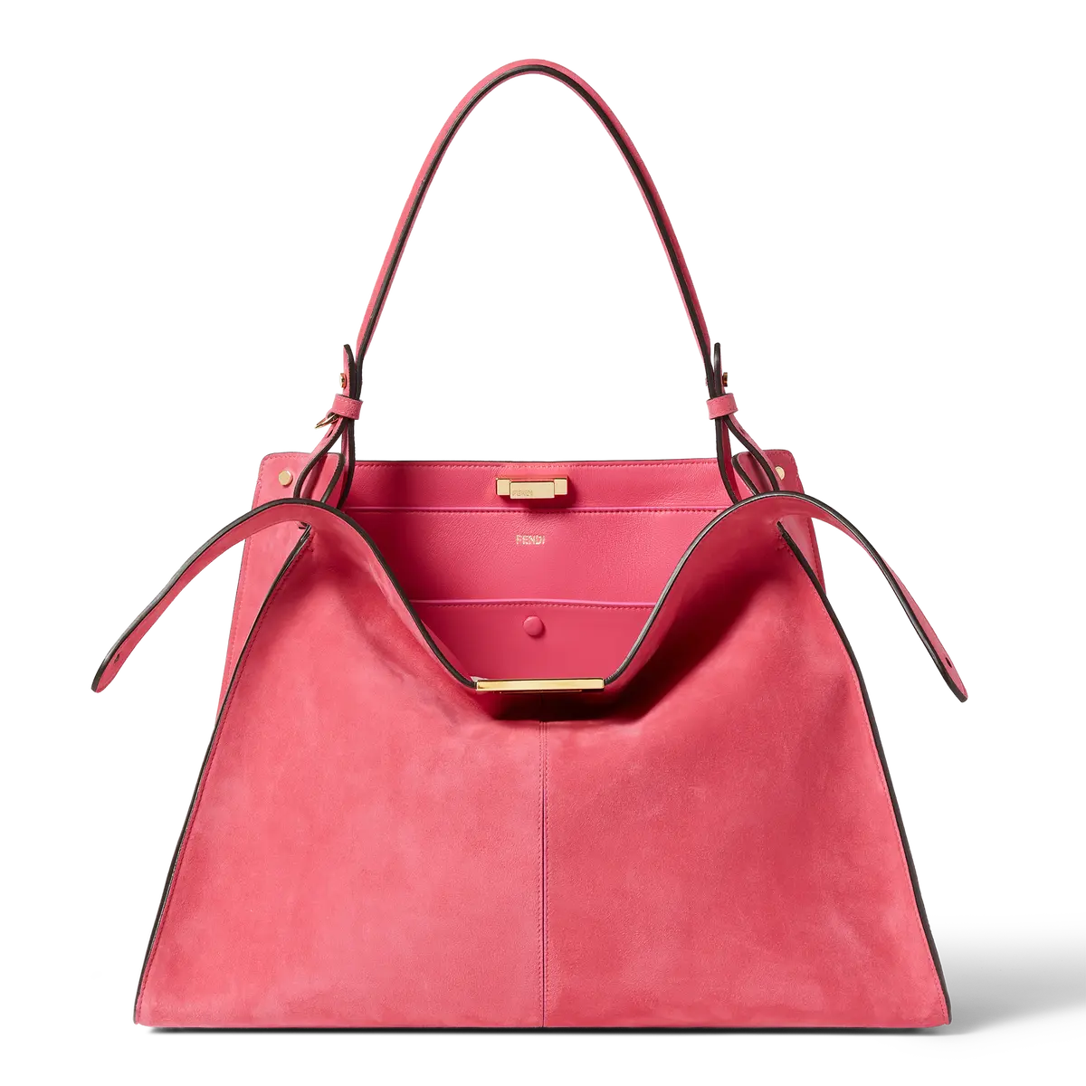 「フェンディ ウェイ」バッグ ラージサイズ ピンク　スエード