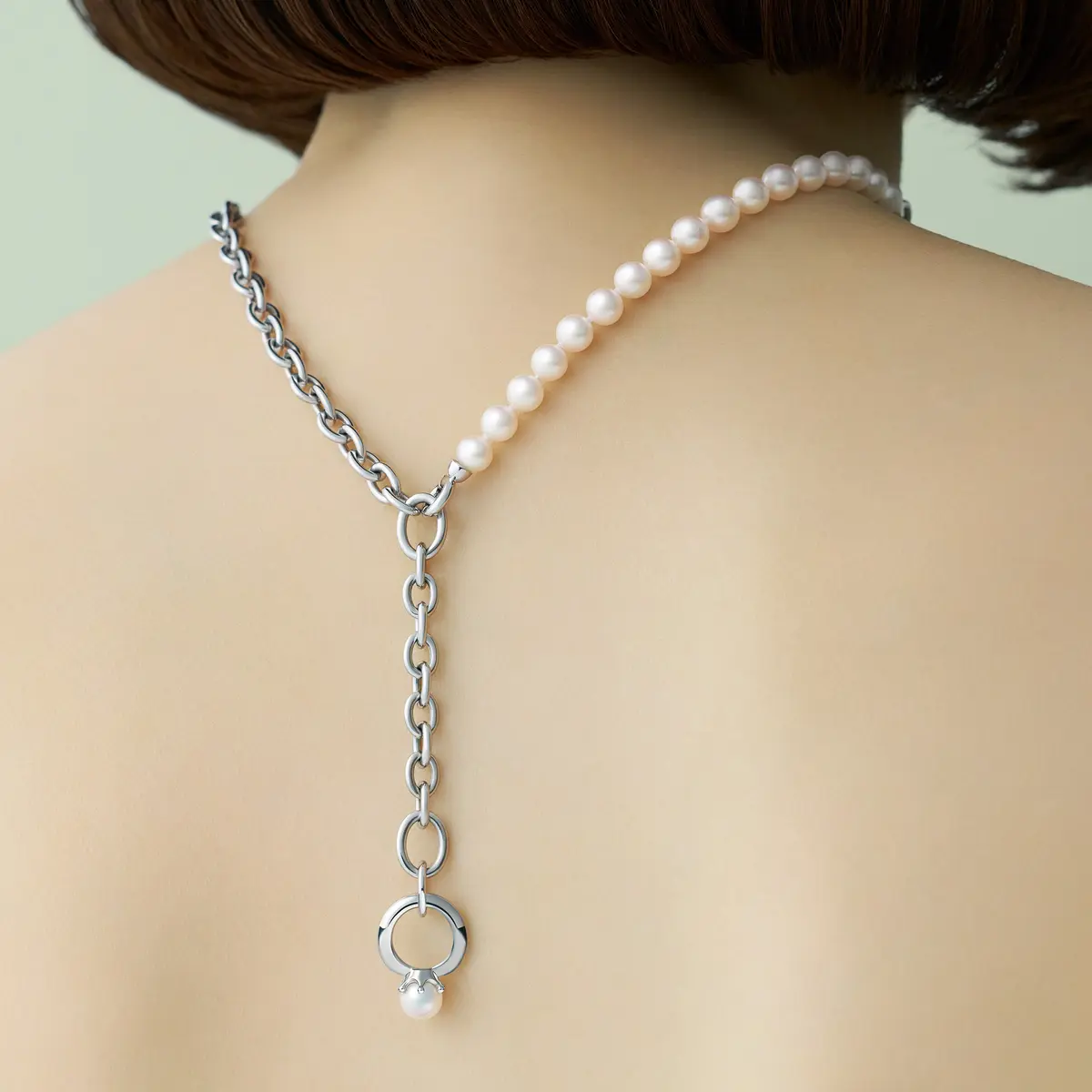 ミキモト　ネックレス パール シルバーチェーン