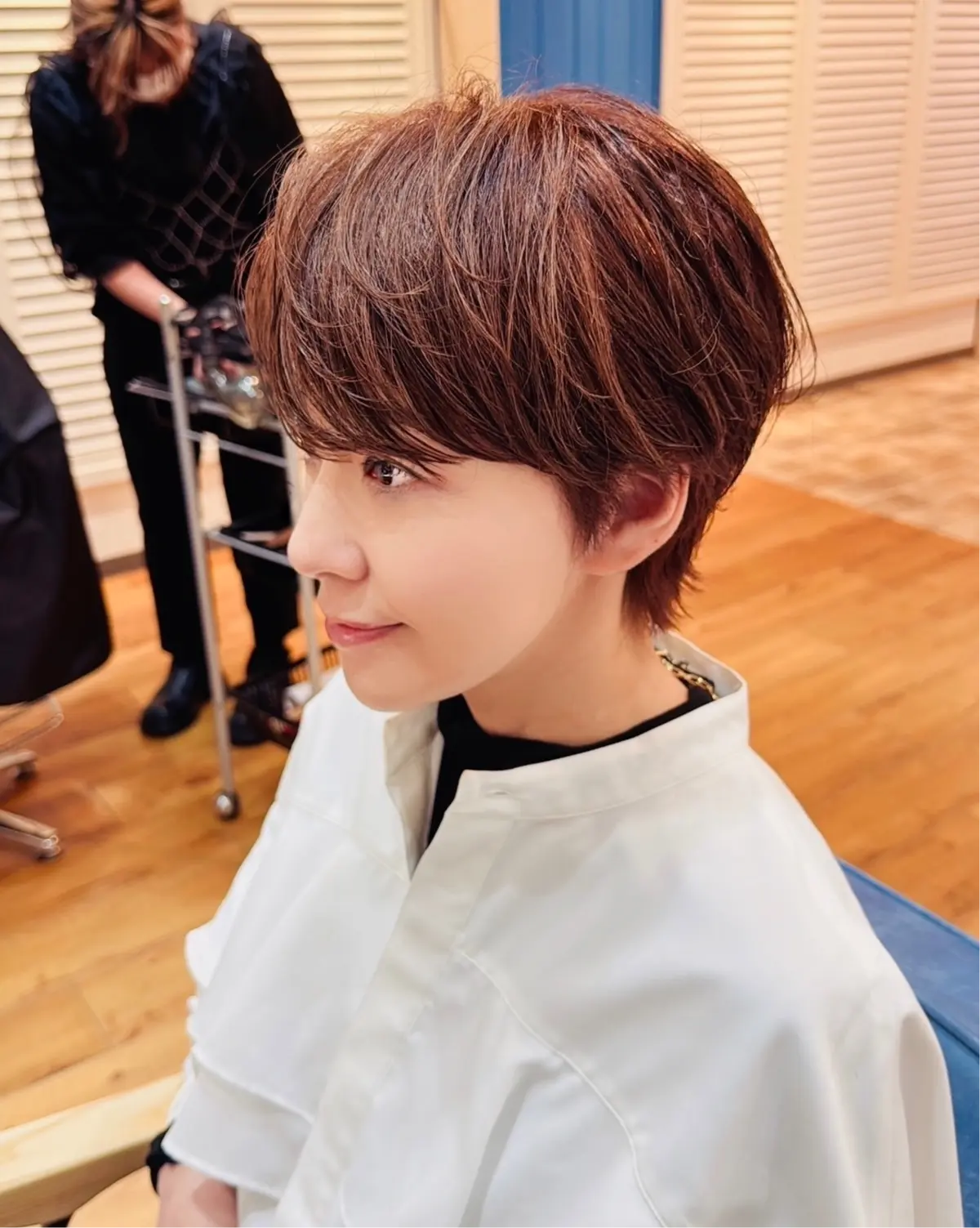 大人クールに春のウェットショートヘアの画像_3