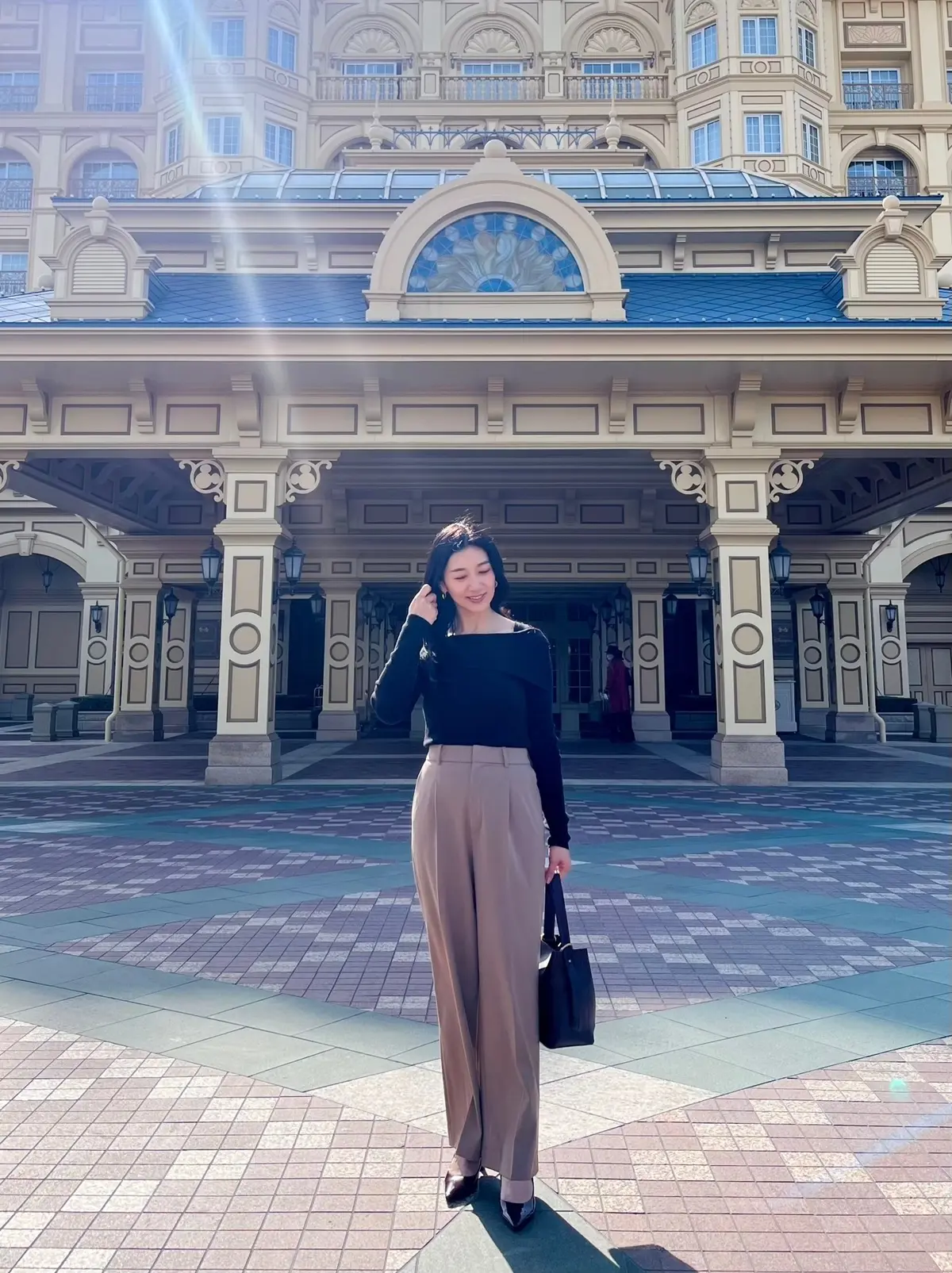 ユニクロ「タックワイドパンツ」で楽しむ の画像_4