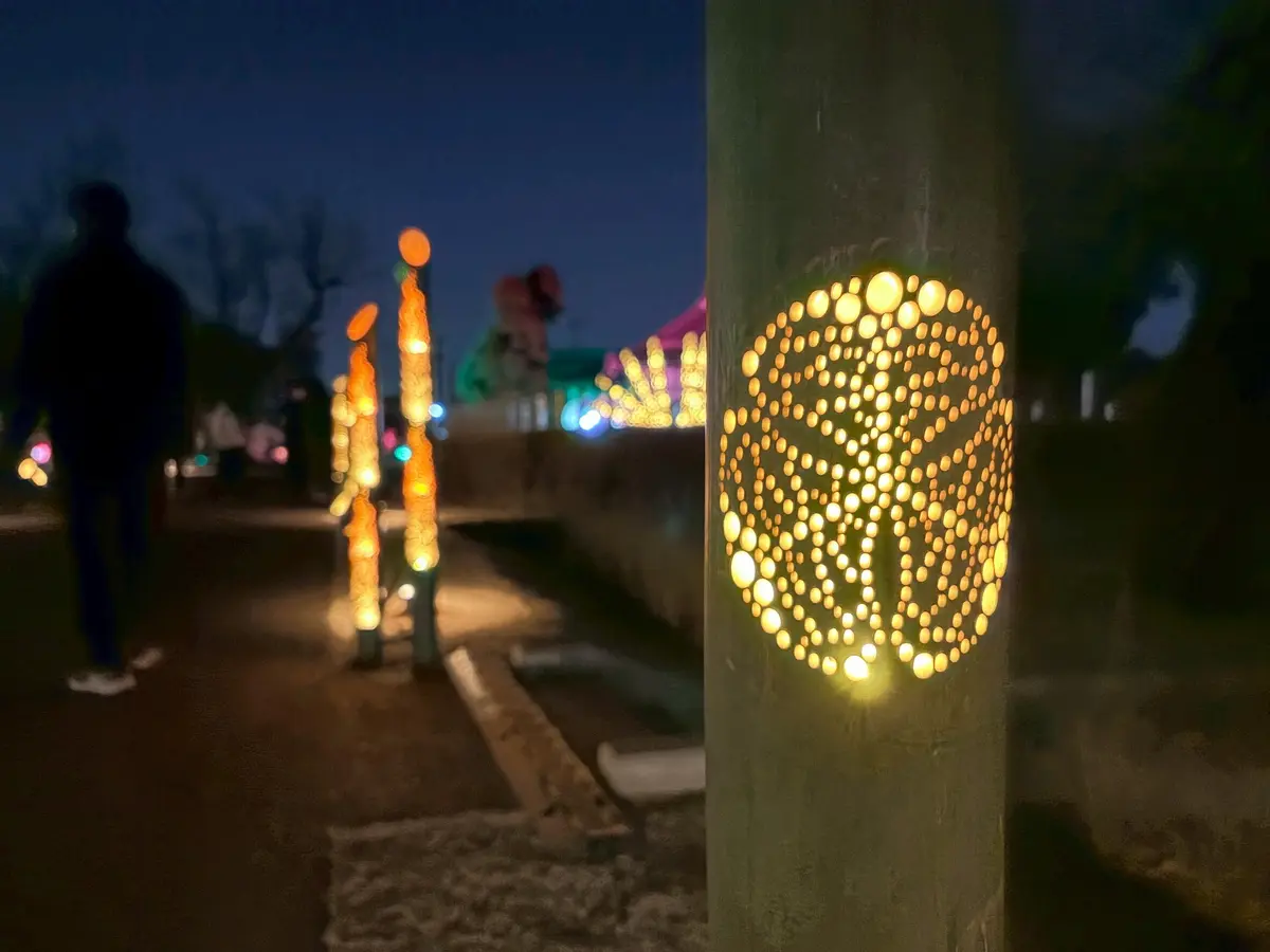 川越城のライトアップ。美しい照明の細工