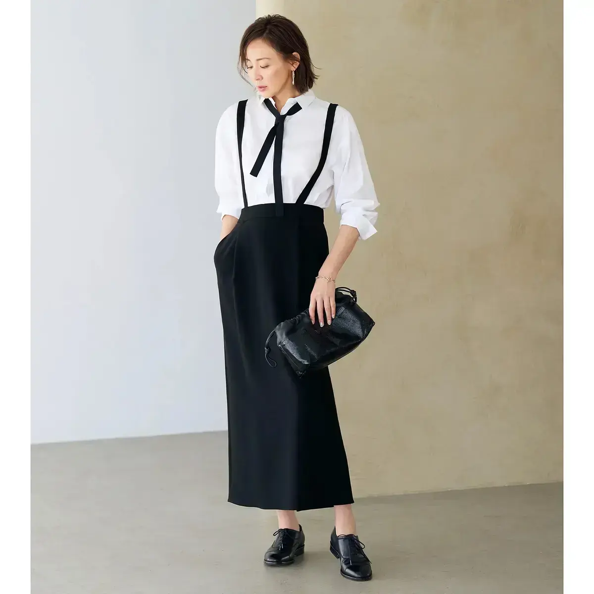 DOMELLE 大人のサスペンダースカート