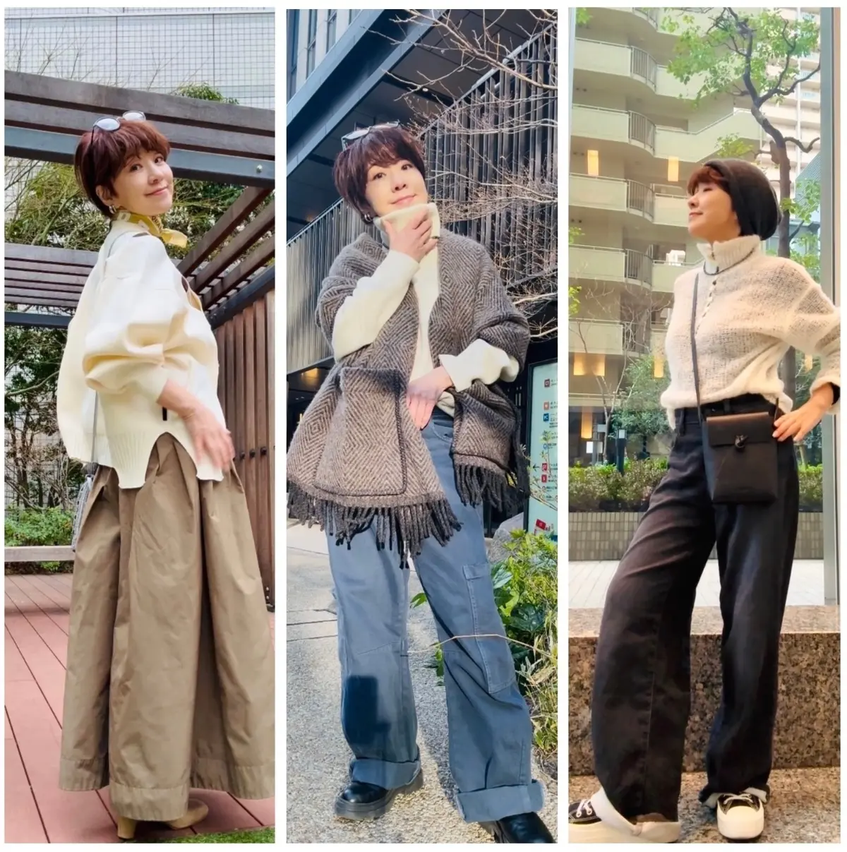 表情華やぐ冬のホワイトニットコーデの画像_1