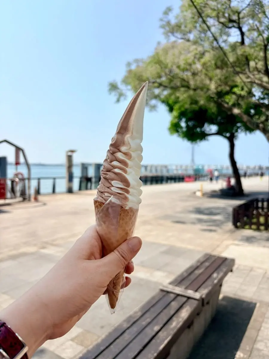 台湾・淡水のソフトクリーム。